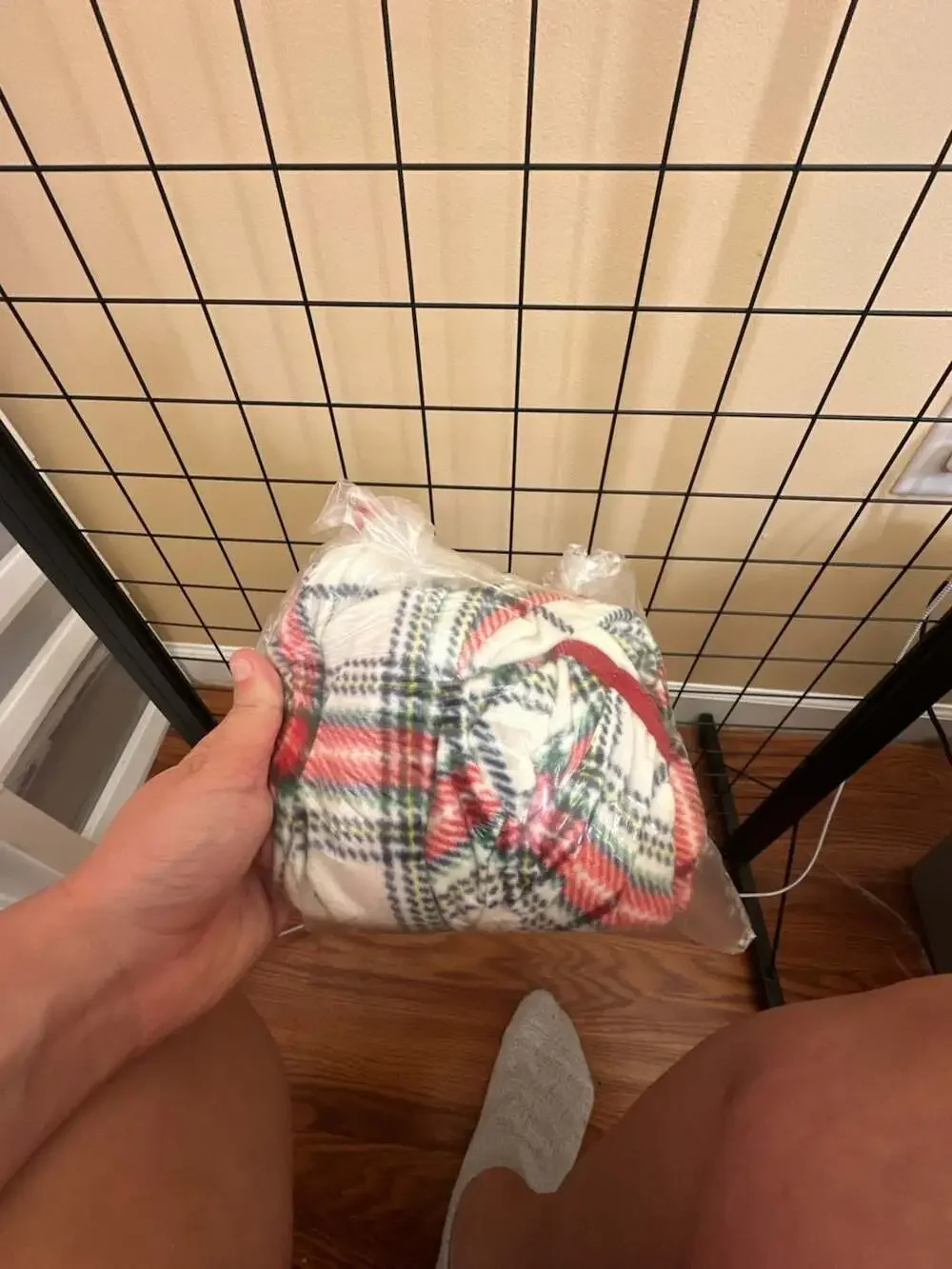 Wondershop Pet Pajama Plaid Red White Green XXL